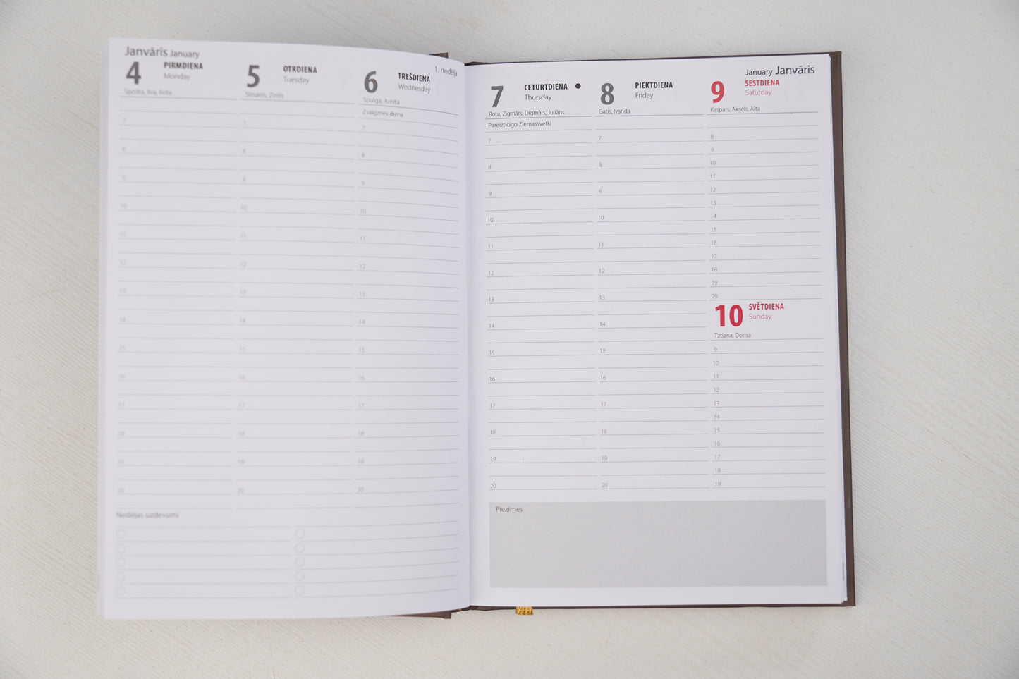 JAUNUMS. PŪDERROZĀ. Zīmola Dream Light Planner 2027 – elegants nedēļas plānotājs