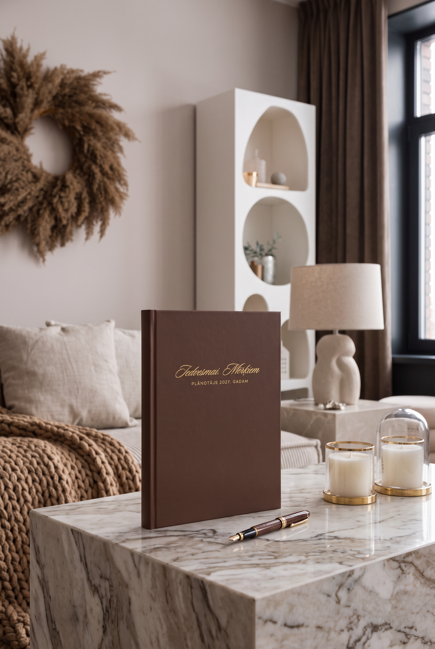JAUNUMS. MOKAS BRŪNĀ. Zīmola Dream Light Planner 2027 – elegants nedēļas plānotājs