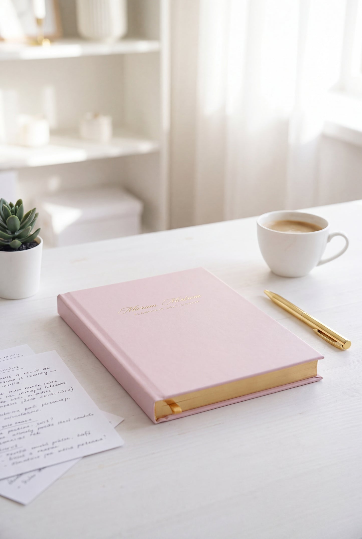 JAUNUMS. PŪDERROZĀ. Zīmola Dream Light Planner 2027 – elegants nedēļas plānotājs
