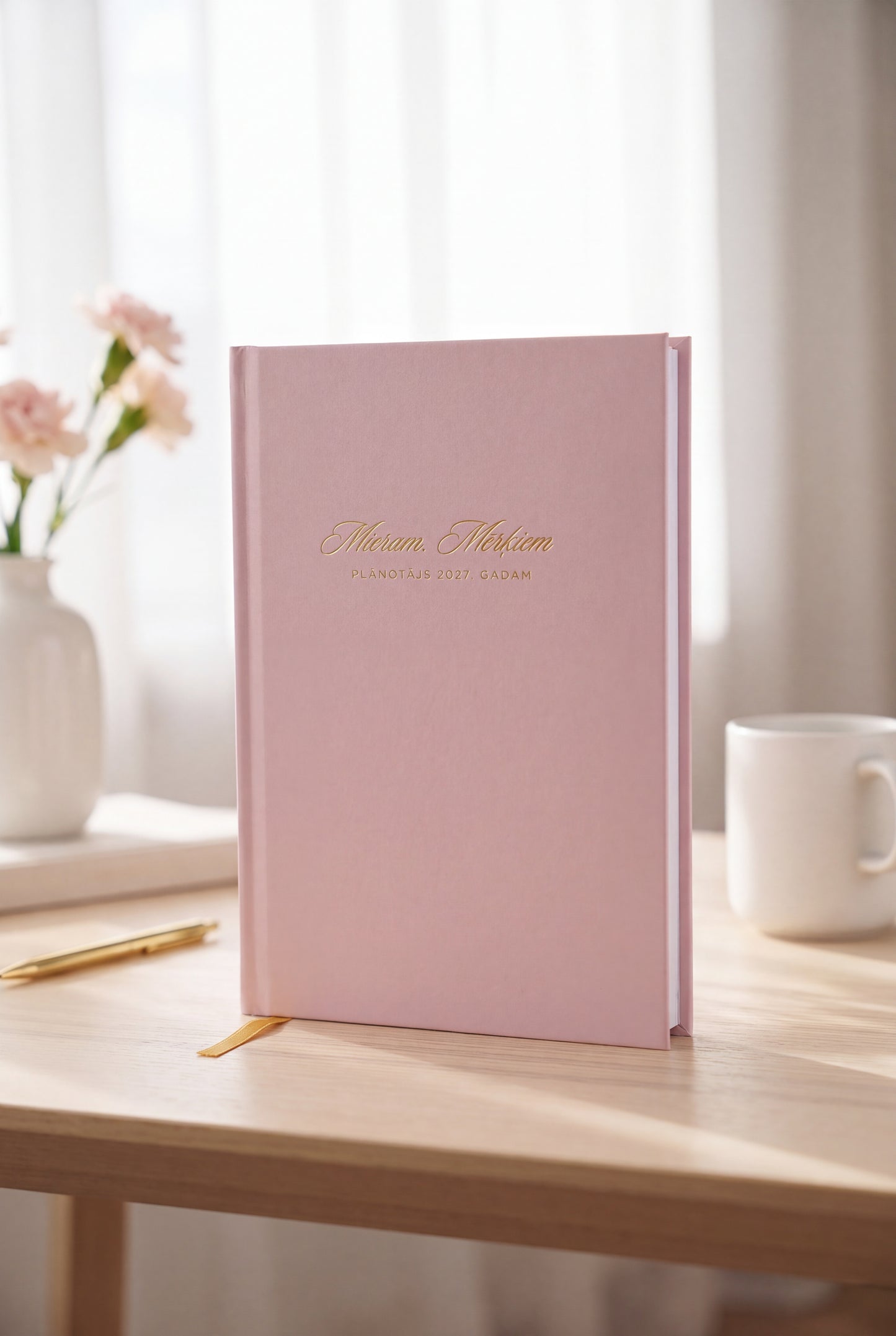 JAUNUMS. PŪDERROZĀ. Zīmola Dream Light Planner 2027 – elegants nedēļas plānotājs