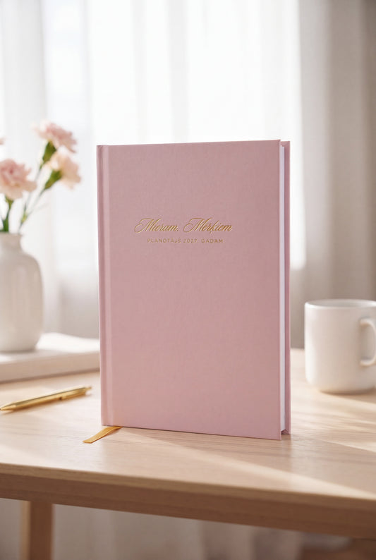 JAUNUMS. PŪDERROZĀ. Zīmola Dream Light Planner 2027 – elegants nedēļas plānotājs